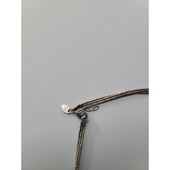 Vintage Sterling Silver 925 Necklace Beaded Rope Multi Strand Jewelry Fine Metal - Picture 12 of 15